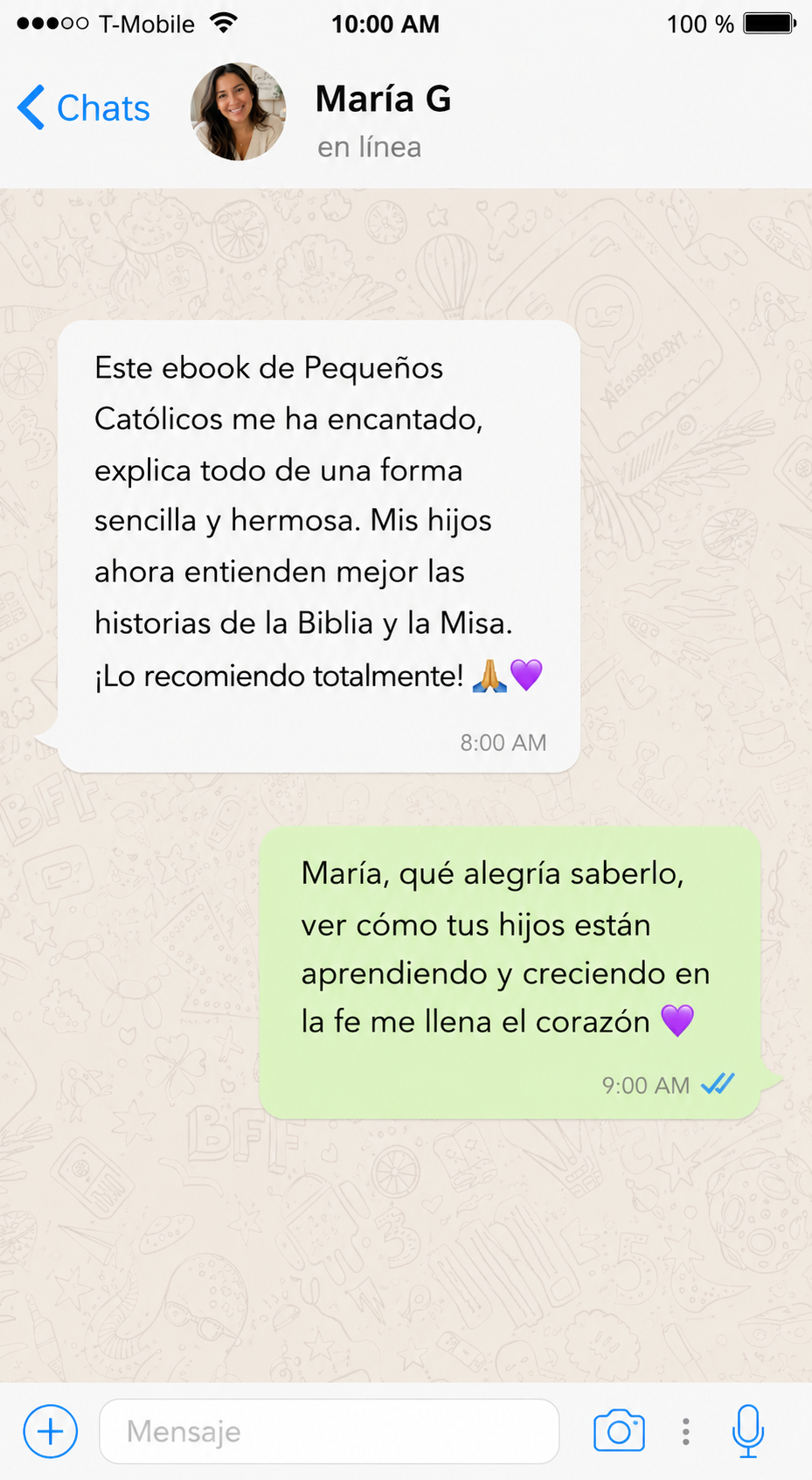 Testimonio de María G. sobre el ebook de Pequeños Católicos